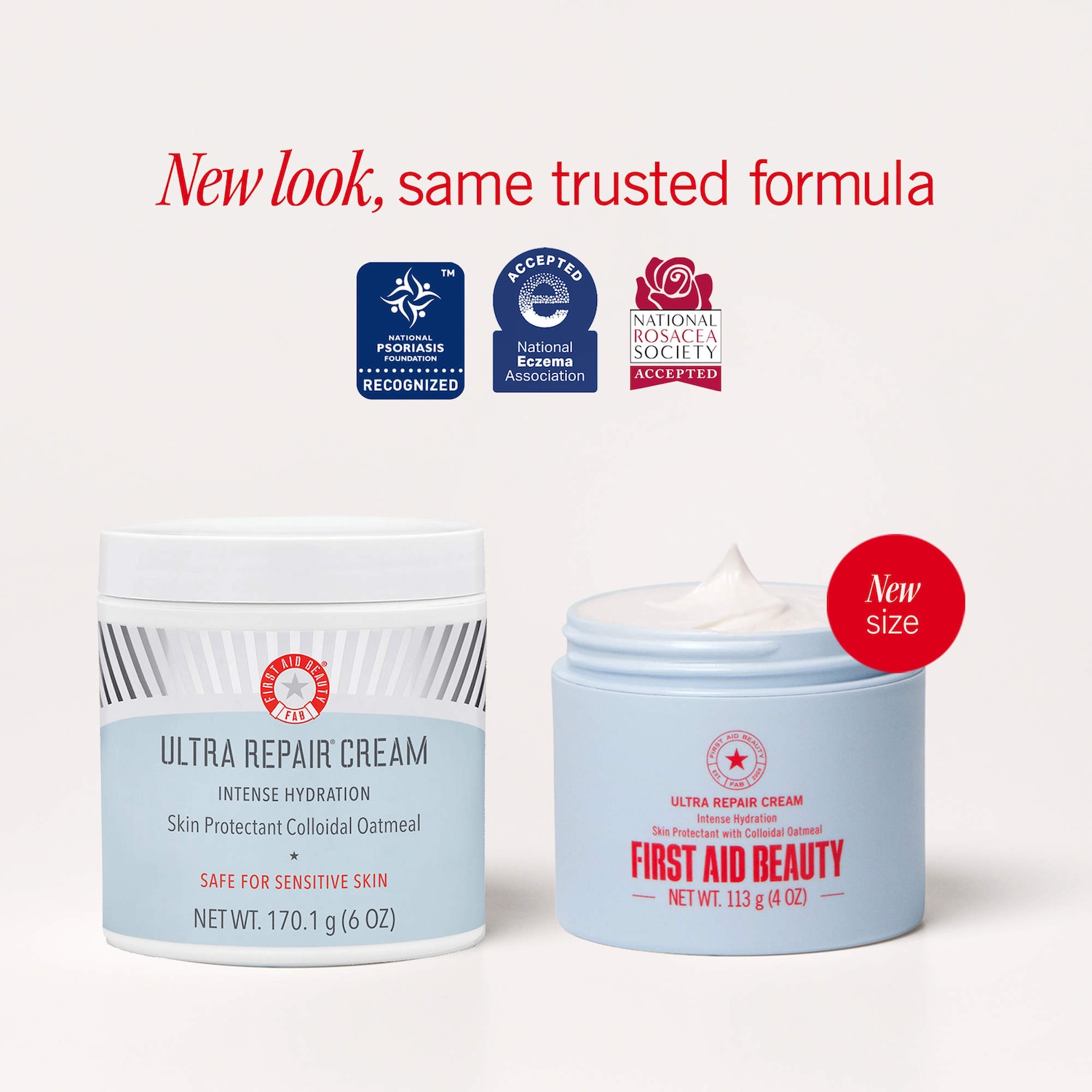 First Aid Beauty Ultra Repair Cream product texture and packaging image