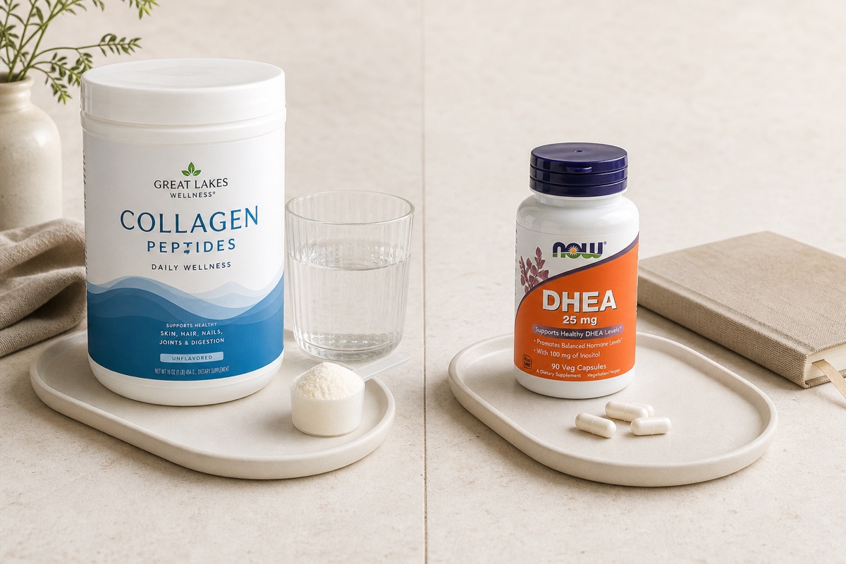 Collagen Peptide Powders vs DHEA Supplements for Fine Lines