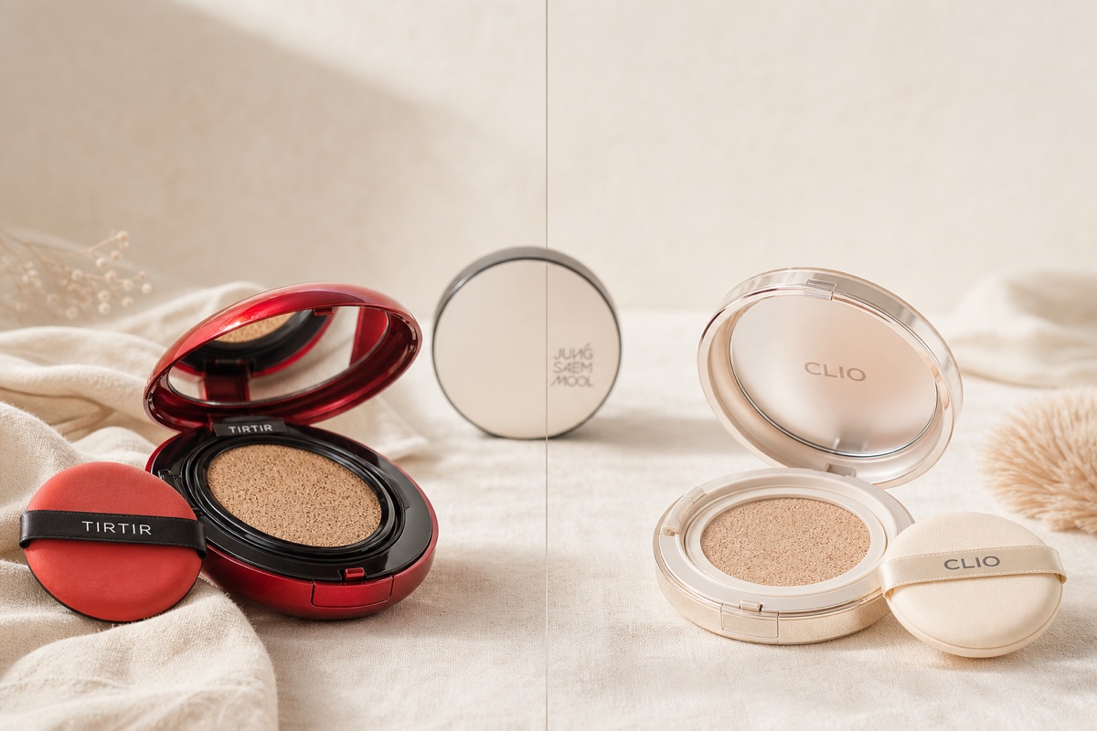 BeautySift editorial hero — Cushion Foundation for Oily vs Dry Mature Skin in 2026