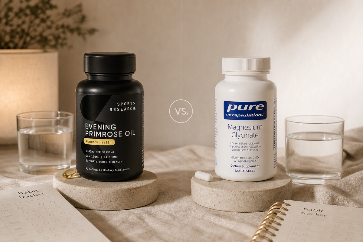 Evening Primrose Oil vs Magnesium Glycinate for Sleep and Fine Lines