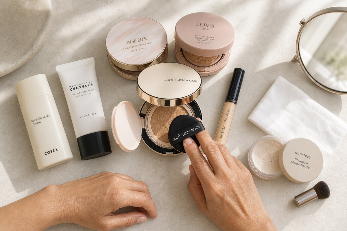 BeautySift editorial hero — How to Apply Cushion Foundation Without Settling in Fine Lines