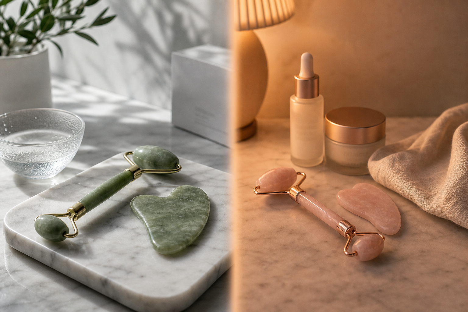 Morning vs Evening Face Rollers: Jade and Quartz Routine Guide