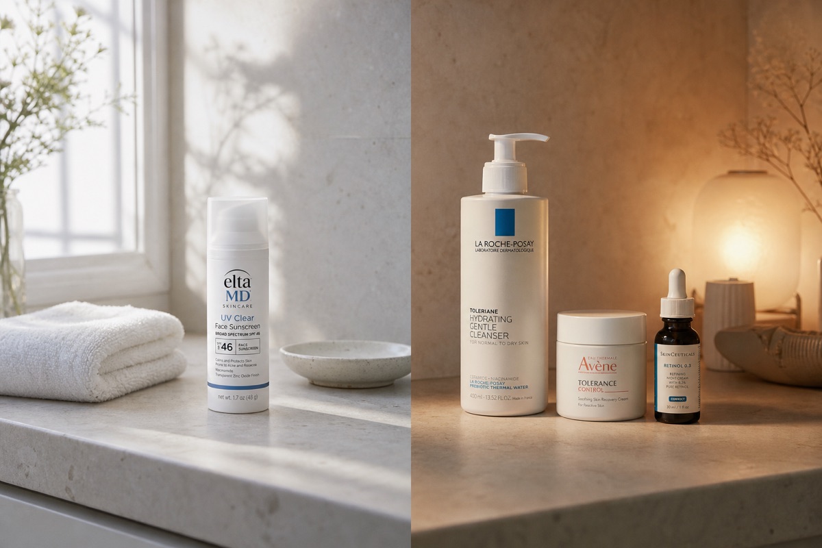 Morning vs Evening Hybrid Chemical-Mineral SPF Routine for Women Over 35