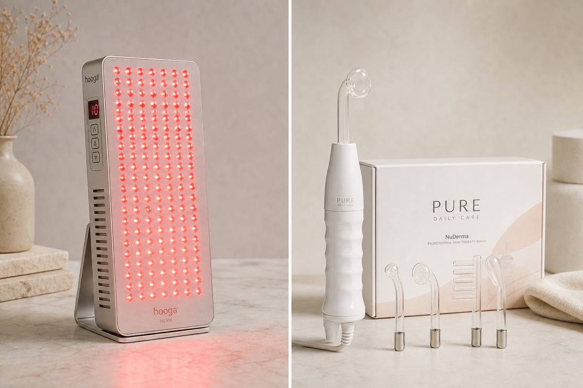 Red Light Therapy Panels vs High-Frequency Wands for Fine Lines