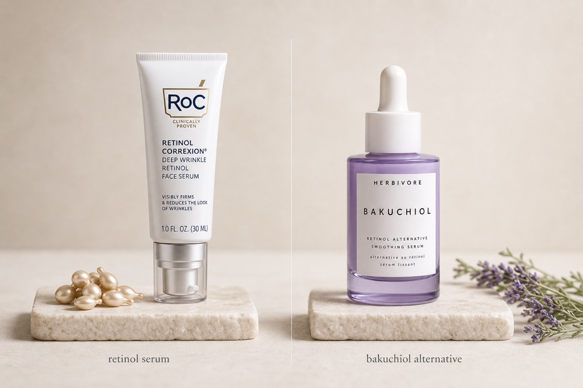Retinol Serums vs Bakuchiol Products for Fine Lines