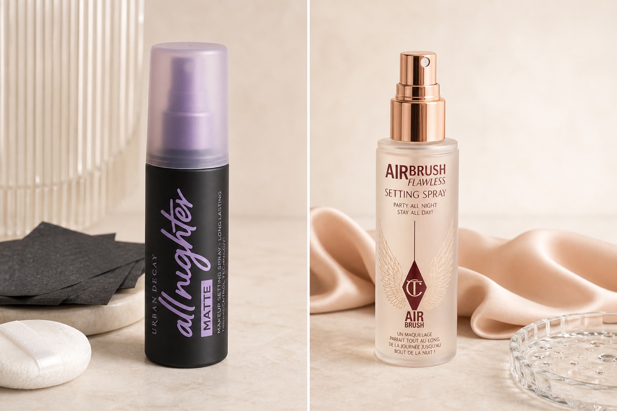 BeautySift editorial hero — Setting Spray for Oily vs Dry Mature Skin in 2026